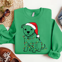 Cute Christmas Dog Sweatshirt, Pitbull Holiday Shirt, Family Xmas Sweatshirt