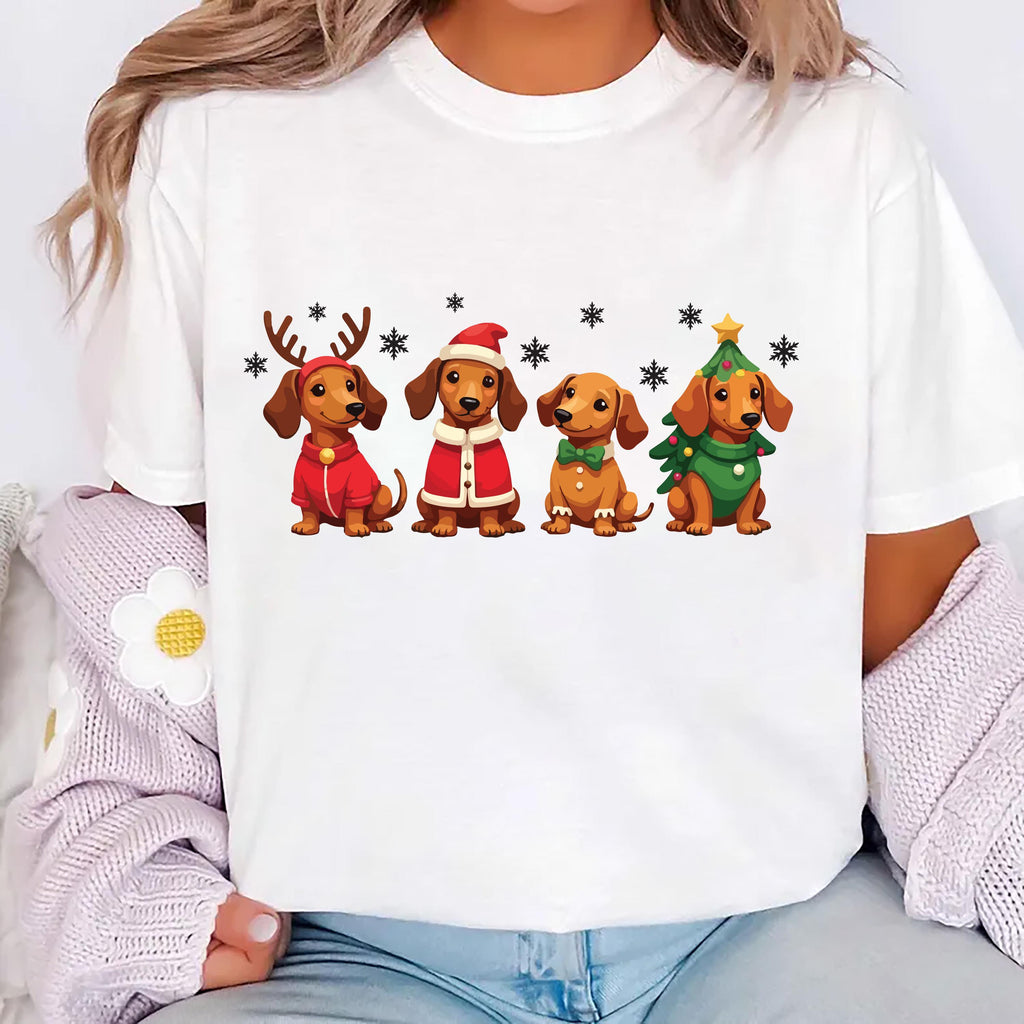 Dachshund Christmas Shirt, Wiener Dog Holiday Shirt, Cute Christmas Dog Tee