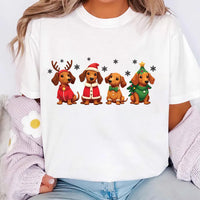 Dachshund Christmas Shirt, Wiener Dog Holiday Shirt, Cute Christmas Dog Tee