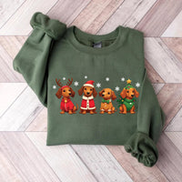 Dachshund Christmas Sweatshirt, Wiener Dog Holiday Shirt, Cute Christmas Dog Sweatshirt