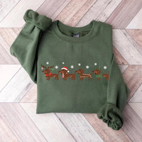 Dachshund Christmas Sweatshirt, Wiener Dog Holiday Shirt, Cute Christmas Dog Sweatshirt