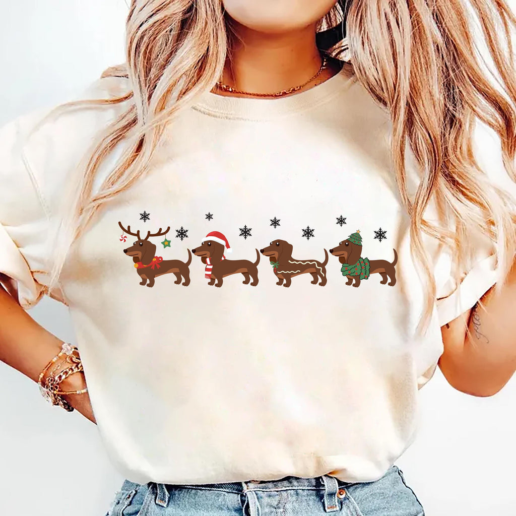 Dachshund Christmas Shirt, Wiener Dog Holiday Shirt, Cute Christmas Dog Tee