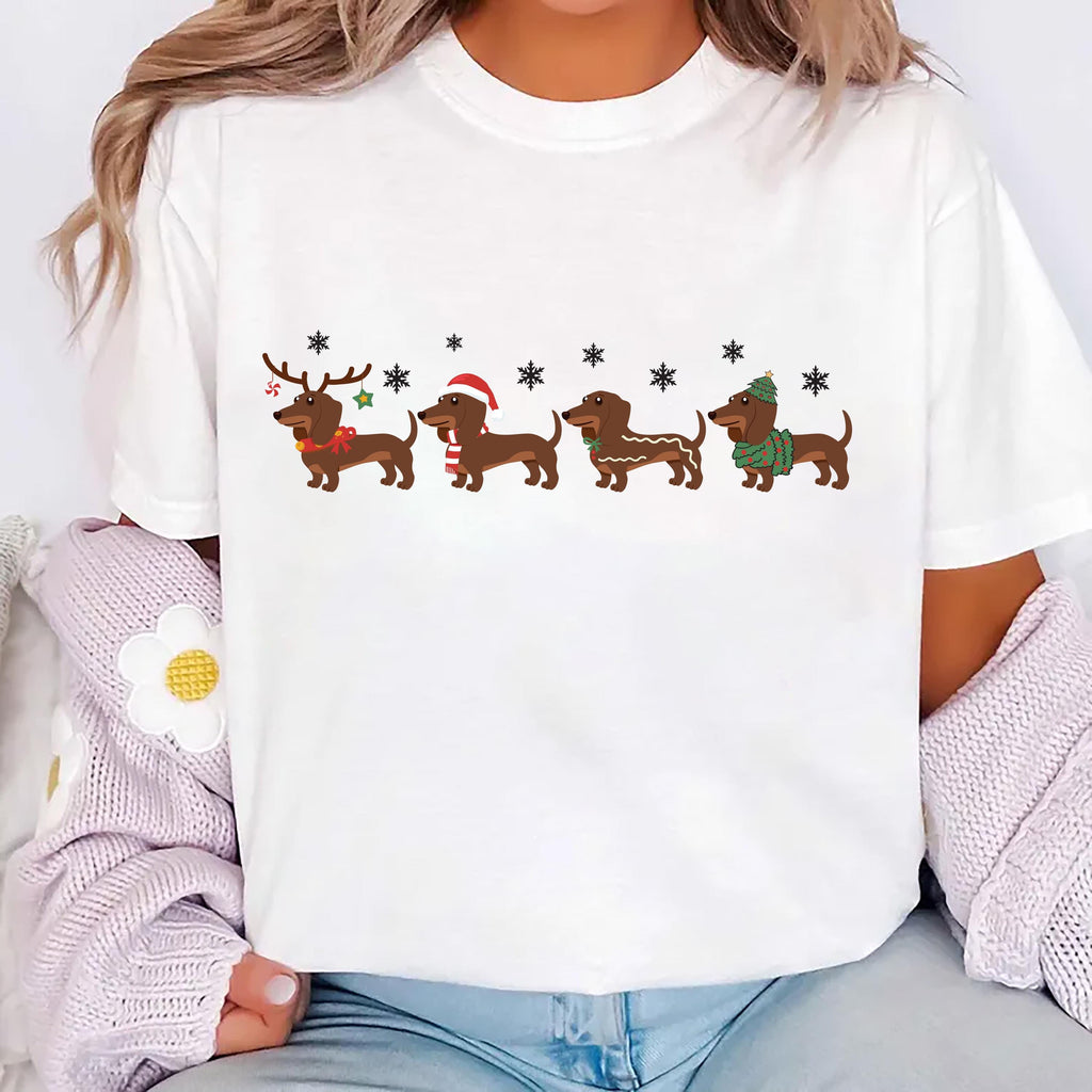 Dachshund Christmas Shirt, Wiener Dog Holiday Shirt, Cute Christmas Dog Tee