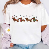Dachshund Christmas Shirt, Wiener Dog Holiday Shirt, Cute Christmas Dog Tee
