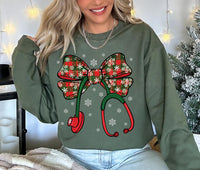Stethoscope Christmas Nurse Sweatshirt, Christmas Nurse Shirt, Nurse Christmas Sweatshirt