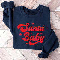 Santa Baby Sweatshirt, Santa Christmas Shirt, Preppy Christmas Sweatshirt