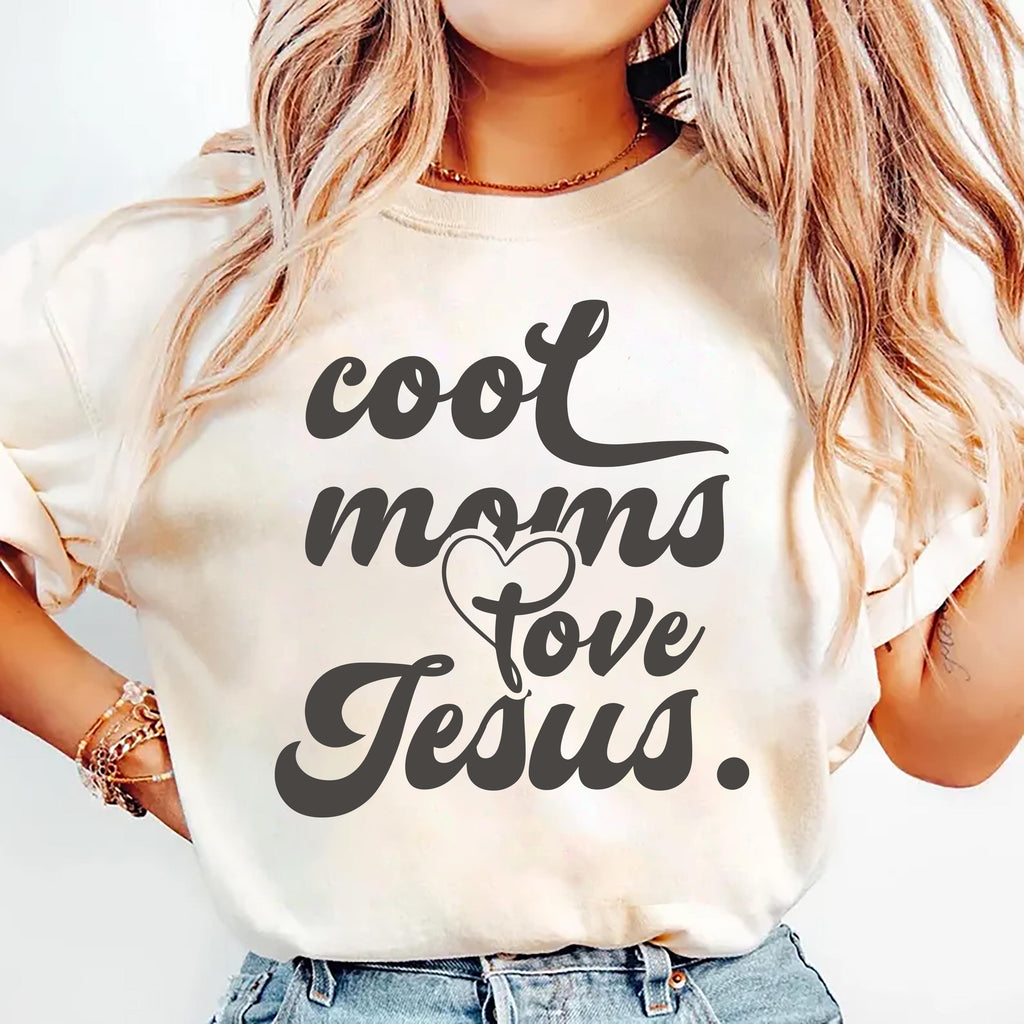 Jesus Shirt, Retro Jesus Shirt, Christian Tee, Cool Moms Love Jesus Shirt