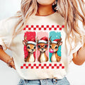 Cute Christmas Shirt, Reindeer Brushstrokes Shirt, Preppy Christmas Brushstroke Tee