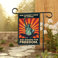 Democracy Has No Kings Garden Flag, Double Sided, No Kings In America Protest, Anti-Trump Flag, Resist Racism, Resist Fascism Flag