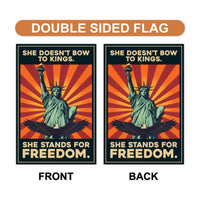 Democracy Has No Kings Garden Flag, Double Sided, No Kings In America Protest, Anti-Trump Flag, Resist Racism, Resist Fascism Flag