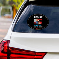 Democracy Has No Kings Vinyl Sticker, No Kings In America Protest, Anti-Trump, Resist Fascism Car Bumper Sticker, 6" x 4.5"