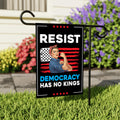 Democracy Has No Kings Garden Flag, Double Sided, No Kings In America Protest, Anti-Trump Flag, Resist Racism, Resist Fascism Flag