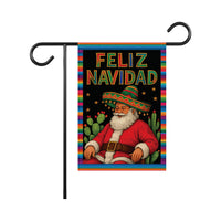Feliz Navidad Garden Flag, Double Sided, Mexican Christmas Decoration, Spanish Winter Holiday Party Yard Flag, Front Yard Welcome Sign