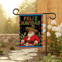 Feliz Navidad Garden Flag, Double Sided, Mexican Christmas Decoration, Spanish Winter Holiday Party Yard Flag, Front Yard Welcome Sign