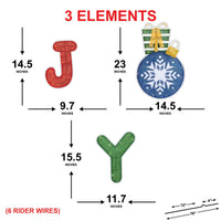JOY Christmas Yard Signs, Outdoor Holiday Lawn Decorations with Stakes, Festive Joy Cutouts with Snowflake for Party or Home Décor