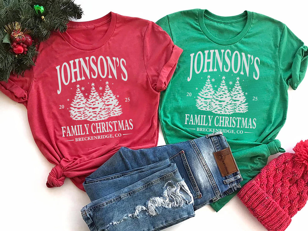 Personalized Family Christmas Shirt, Matching Family Christmas Shirt, Custom Name Christmas Tee
