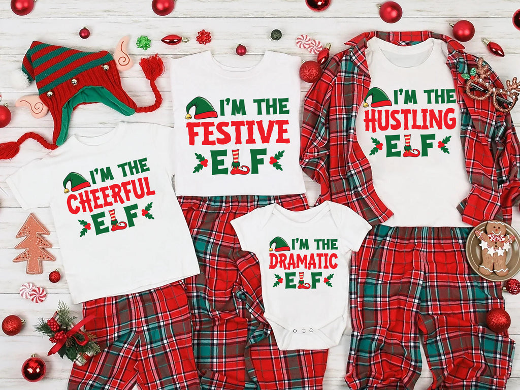 Elf Family Christmas Shirt, Family Christmas Pajamas Shirt, Matching Family Tee