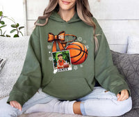 Coquette Bow Basketball Custom Name and Photo Shirt, Basketball Mom Shirt, Personalized Sports Dad Tee
