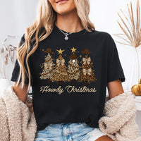 Howdy Christmas Shirt, Western Christmas Shirt, Retro Christmas Tree Tee