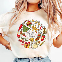 Preppy Christmas Season Shirt, Coquette Christmas Tree Shirt, Watercolor Christmas Tee