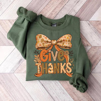 Give Thanks Shirt, Floral Fall Coquette Shirt, Preppy Thanksgiving Shirt, Thankful Coquette Tee