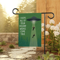 UFO Take Our Leaders Protest Garden Flag, Double Sided, No Kings In America, Protect Democracy, Anti-Trump Flag, Resist Fascism Flag