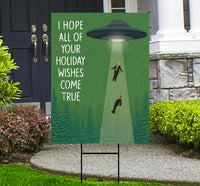 UFO Take Our Leaders Protest Yard Sign - Anti-Trump, No Kings In America, Protect Democracy, Resist Fascism Yard Sign with Metal H-Stake
