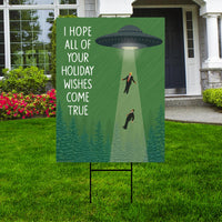 UFO Take Our Leaders Protest Yard Sign - Anti-Trump, No Kings In America, Protect Democracy, Resist Fascism Yard Sign with Metal H-Stake
