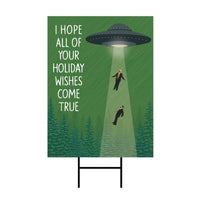 UFO Take Our Leaders Protest Yard Sign - Anti-Trump, No Kings In America, Protect Democracy, Resist Fascism Yard Sign with Metal H-Stake
