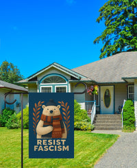 Resist Fascism Christmas Protest Garden Flag, Double Sided, No Kings In America, Protect Democracy, Anti-Trump Flag, Anti Fascist Flag