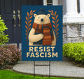 Resist Fascism Christmas Protest Yard Sign - Anti-Trump, No Kings In America, Protect Democracy, Anti Fascist Yard Sign with Metal H-Stake