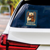 Resist Fascism Christmas Protest Vinyl Sticker, Protect Democracy, Anti-Trump, No Kings Protest Sign, Anti Fascist Bumper Sticker, 6" x 4.5"