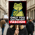 Portland Frog Anti-ICE Protest Sign, Anti-Trump, No Kings In America, Protect Democracy Political Activist Poster, Resist Fascism Rally Sign
