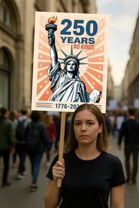 America 250 Anniversary 250 YEARS Protest Sign, Anti-Trump, No Kings In America, Protect Democracy Political Poster, Anti Fascist Rally Sign