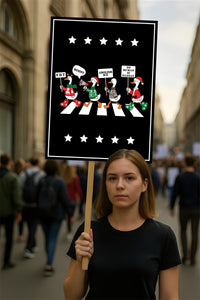 Resistance Silly Goose Christmas Protest Sign, Anti-Trump, No Kings In America, Protect Democracy Political Poster, Anti Fascist Rally Sign