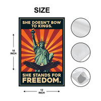 Statue of Liberty Protest Garden Flag, Double Sided, No Kings In America, Protect Democracy, Anti-Trump Flag, Anti Fascist Flag