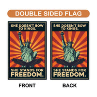 Statue of Liberty Protest Garden Flag, Double Sided, No Kings In America, Protect Democracy, Anti-Trump Flag, Anti Fascist Flag