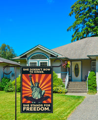 Statue of Liberty Protest Garden Flag, Double Sided, No Kings In America, Protect Democracy, Anti-Trump Flag, Anti Fascist Flag