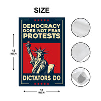 Statue of Liberty Protest Garden Flag, Double Sided, No Kings In America, Protect Democracy, Anti-Trump Flag, Anti Fascist Flag