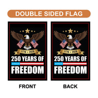 America 250 Anniversary 250 YEARS Protest Garden Flag, Freedom, No Kings In America, Protect Democracy, Anti-Trump, Anti Fascist Flag