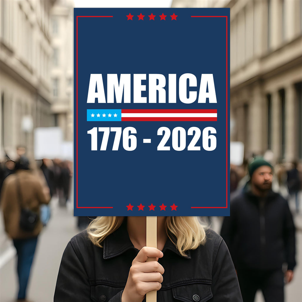 America 250 Anniversary 250 YEARS Protest Sign, Anti-Trump, No Kings In America, Protect Democracy Political Poster, Anti Fascist Rally Sign
