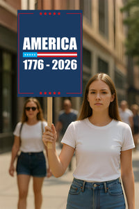 America 250 Anniversary 250 YEARS Protest Sign, Anti-Trump, No Kings In America, Protect Democracy Political Poster, Anti Fascist Rally Sign
