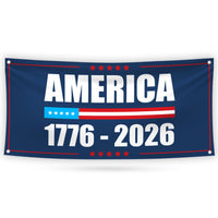 America 250 Anniversary 250 YEARS Banner Sign - Anti-Trump, No Kings, Protect Democracy, Resist Fascism Vinyl Banner with Metal Grommets