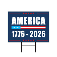America 250 Anniversary 250 YEARS Protest Yard Sign - Anti-Trump, No Kings In America, Pro Democracy, Resist Fascism Sign with Metal H-Stake