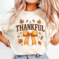 Thankful Shirt, Coquette Fall Shirt, Autumn Pumpkin Tee