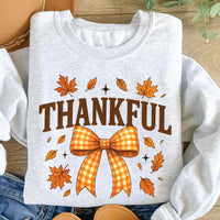 Thankful Sweatshirt, Coquette Fall Shirt, Autumn Pumpkin Sweatshirt