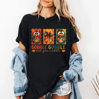 Gobble Till You Wobble Shirt, Preppy Coquette Thanksgiving Shirt, Funny Thanksgiving Turkey Tee,