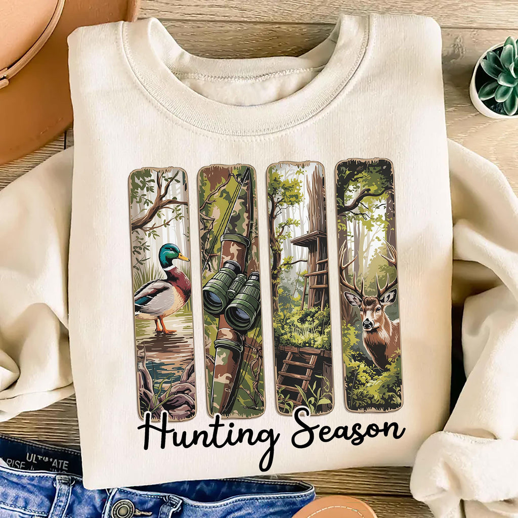 Hunting Season Sweatshirt, Camo Coquette Bow Shirt, Deer Hunting Sweatshirt