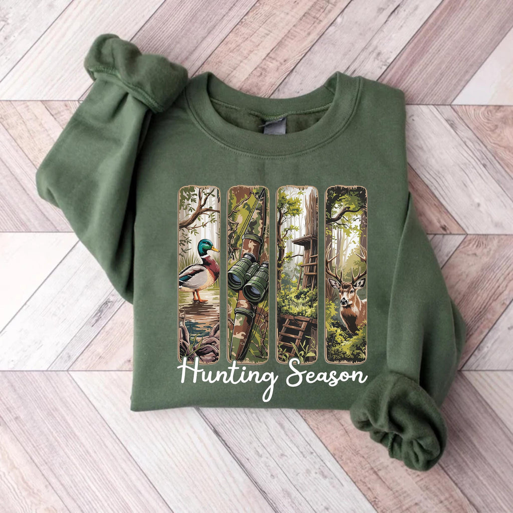 Hunting Season Sweatshirt, Camo Coquette Bow Shirt, Deer Hunting Sweatshirt