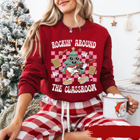 Rockin Around the Classroom Christmas Teacher Shirt, Teacher Christmas Shirt, Winter Tee